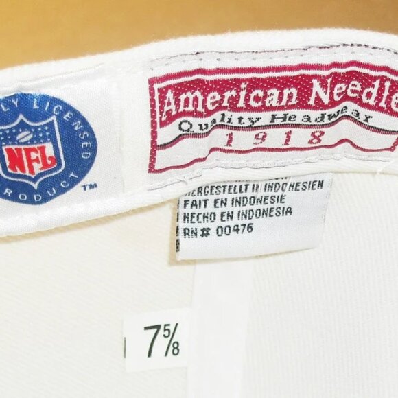 Cleveland Browns White American Needle Mens VIntage 90s Fitted hat sz. 7 5/8 New - Picture 3 of 4